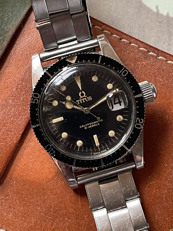 Titus Calypsomatic Diver 7085 Big Crown. 1965/66